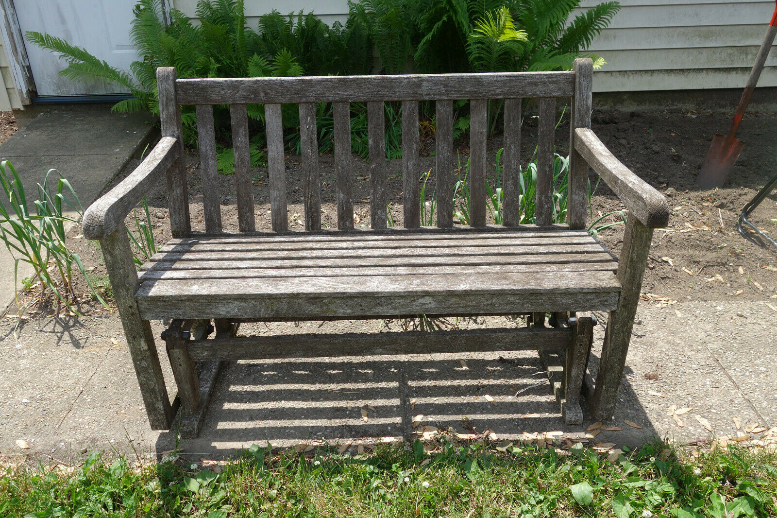 Smith and hawken teak rocking chair