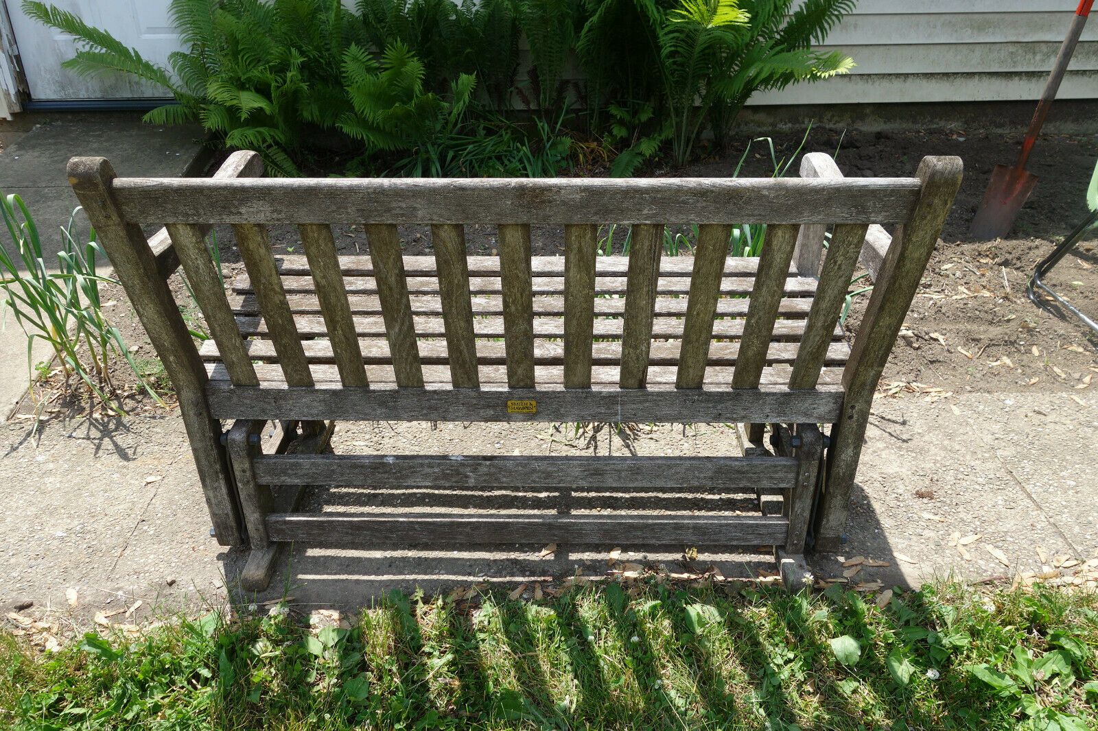 Smith and hawken teak rocking chair