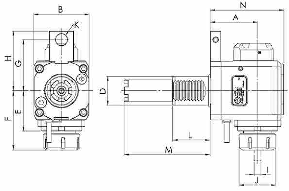 Haas Radial Live Tool Holder VDI40 Internal Coolant